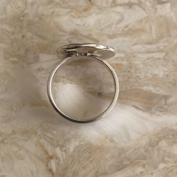 Plum & Posey Skull & Crossbones Talisman Ring Memento Mori 925 Sterling Silver - Picture 5 of 9